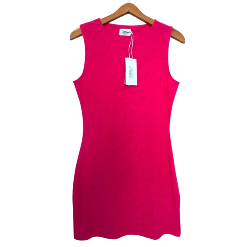 MELISSA BENTSEN x NA-KD Mesh Bodycon Mini Dress Large Pink - Picture 4 of 13
